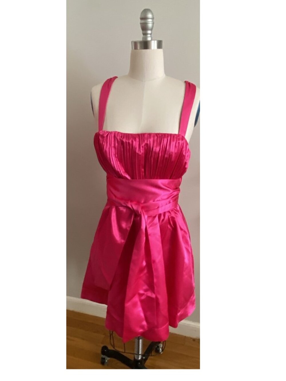 ANTHROPOLOGIE Maeve Bow-Tie Satin Mini Dress size 12 - Picture 5 of 7